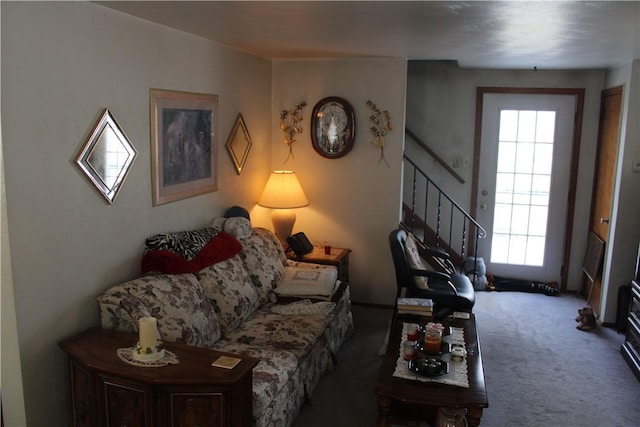 view of carpeted living room