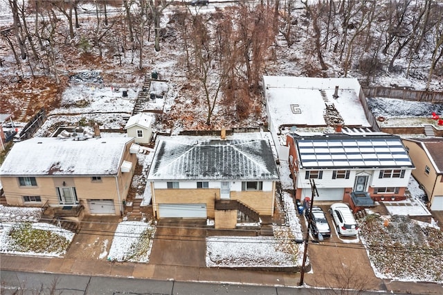 view of snowy aerial view