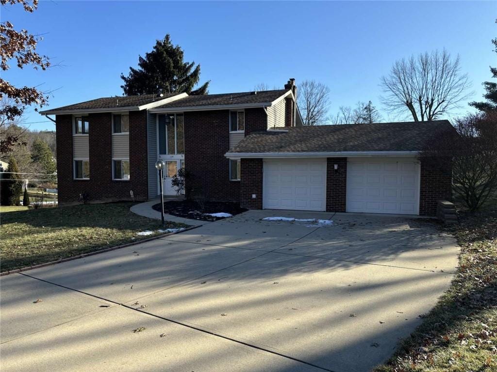 view of property with a garage