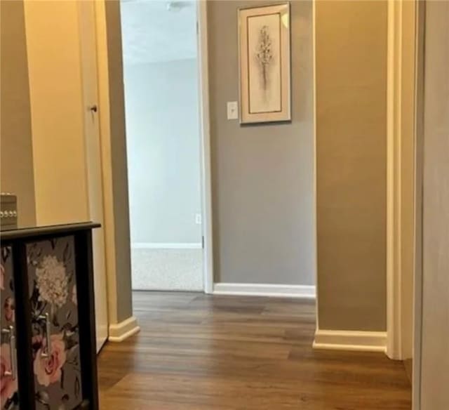 hallway featuring hardwood / wood-style floors
