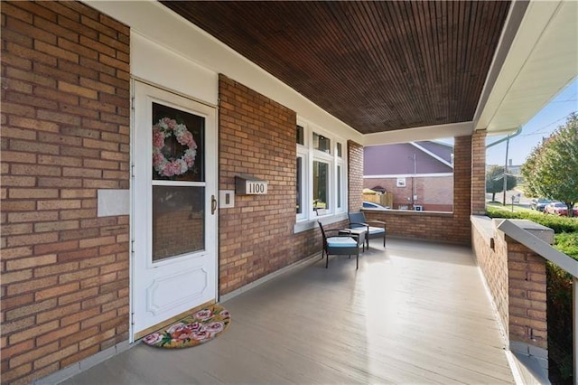 view of patio with covered porch