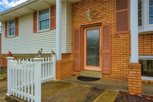 view of doorway to property