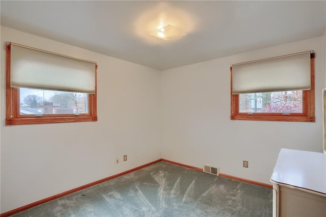 empty room featuring carpet floors and a healthy amount of sunlight