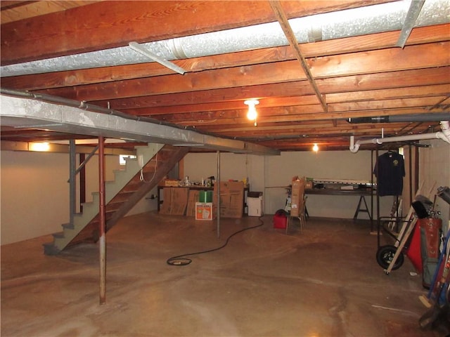 view of basement