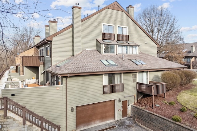 exterior space featuring a garage