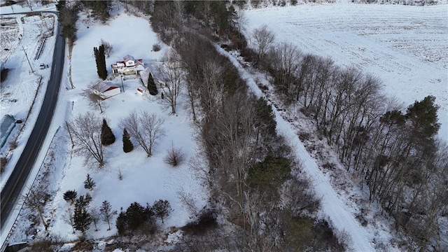 view of snowy aerial view