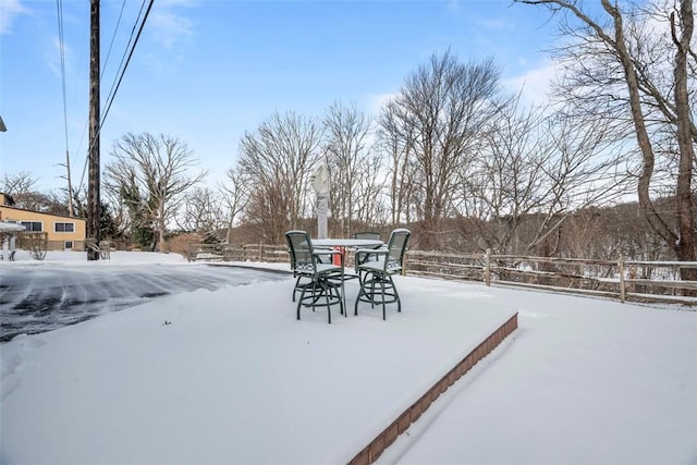 view of snowy yard