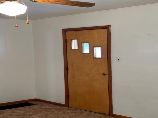 interior space featuring carpet flooring