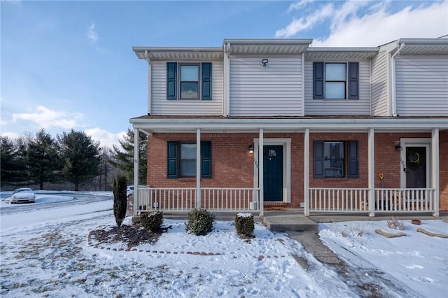 view of front of property with covered porch