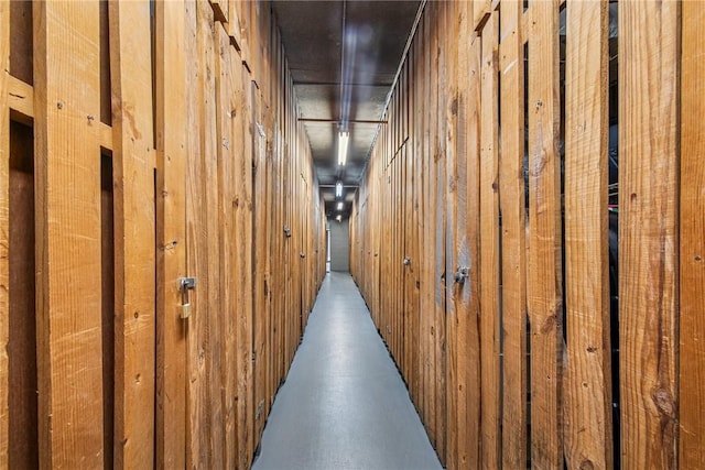 5841 Morrowfield Ave Unit 206, Squirrel Hill, PA 15217 - hallway featuring wooden walls