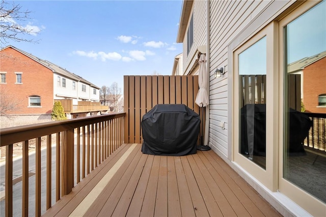 deck with grilling area