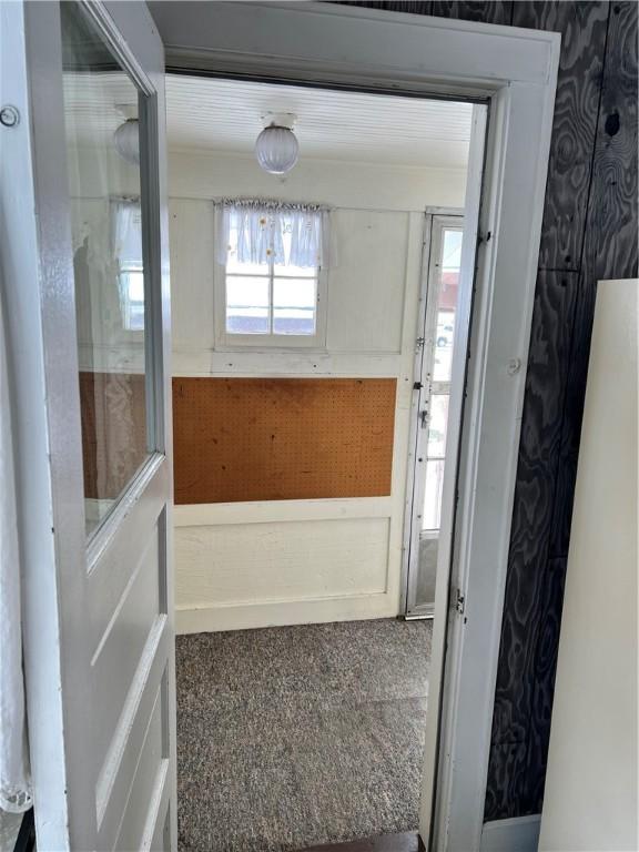 interior space with granite finish floor