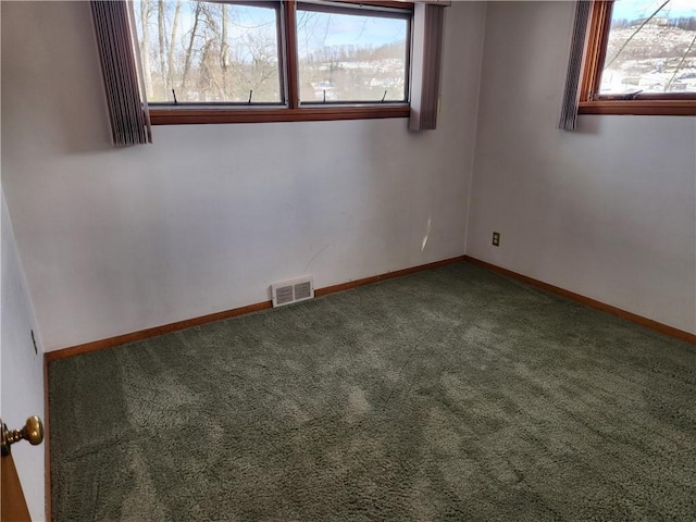 view of carpeted spare room