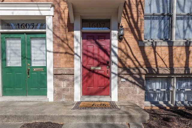 view of exterior entry with french doors