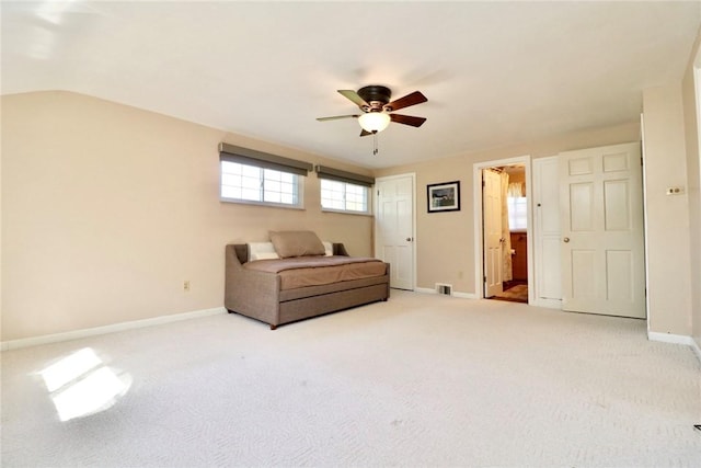 1219 Minnesota Ave, Natrona Hts/Harrison Twp, PA 15065 - living area featuring visible vents, carpet flooring, baseboards, and ceiling fan