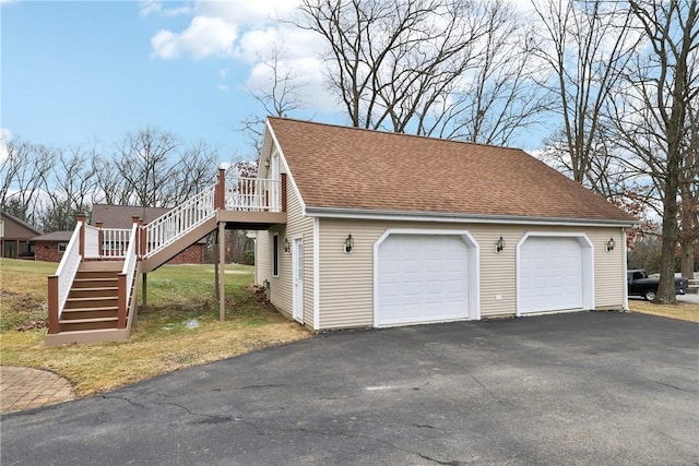 view of home's exterior with a wooden deck