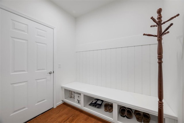 mudroom featuring wood finished floors