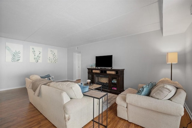 living room featuring hardwood / wood-style floors