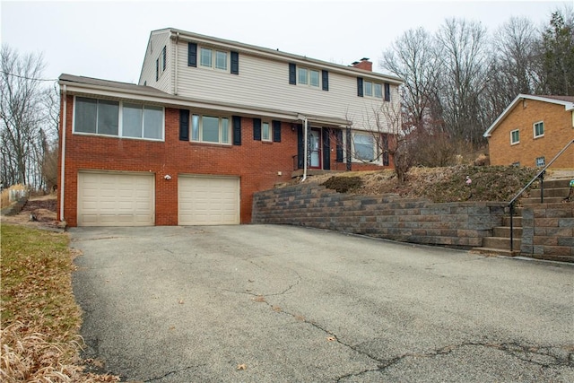 view of property with a garage