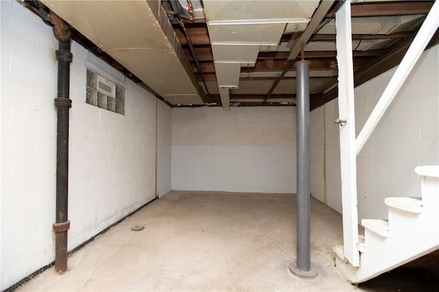 view of basement