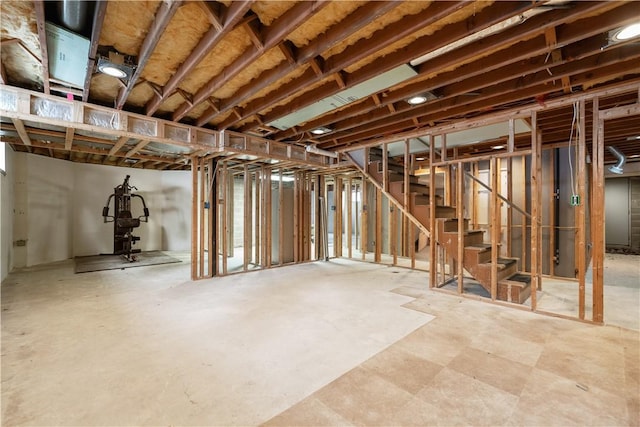 169 Clearview Rd, Raccoon Twp, PA 15001 - unfinished below grade area with stairway