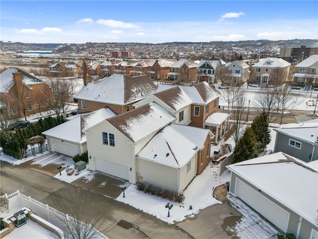 1675 Parkview Blvd, Squirrel Hill, PA 15217 - snowy aerial view featuring a residential view