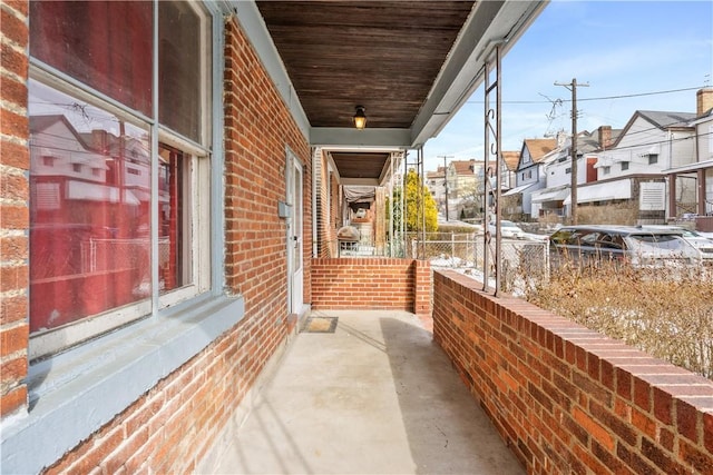 balcony with a residential view