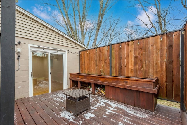 view of wooden deck