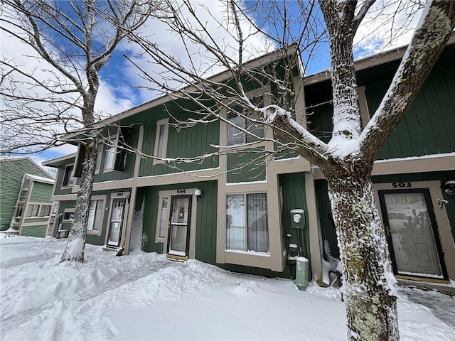 view of property featuring board and batten siding