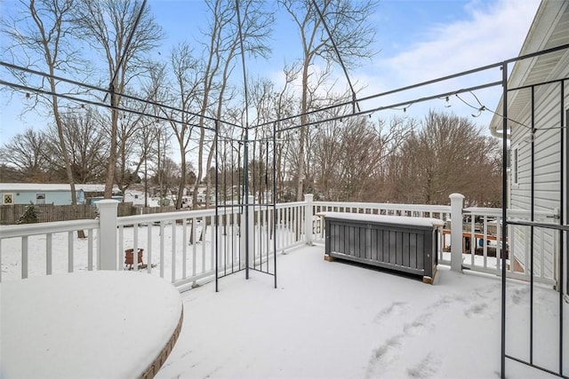 view of snowy yard