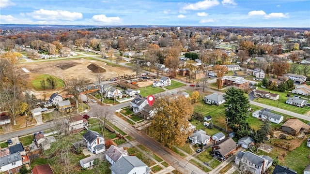 aerial view featuring a residential view