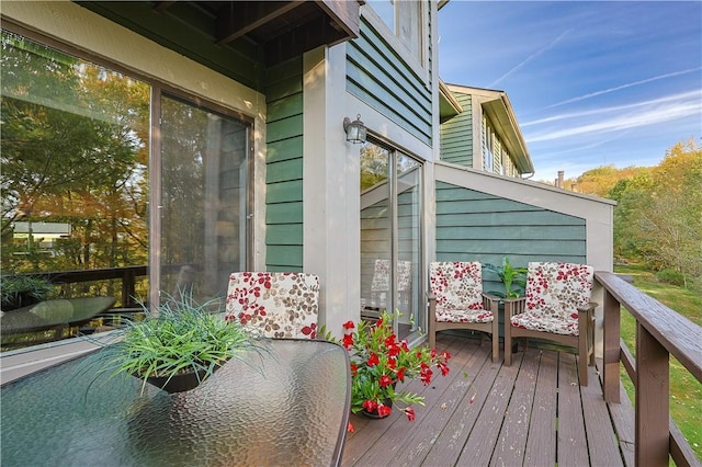 view of wooden deck