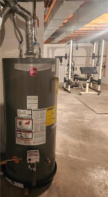 utilities featuring gas water heater