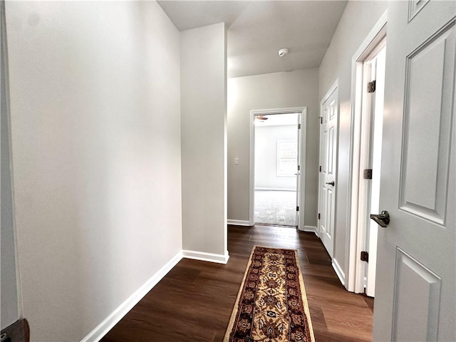 211 Ruby Dr, Menallen Twp, PA 15401 - hall featuring baseboards and dark wood-style floors