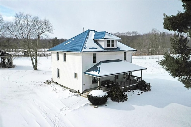 exterior space with a porch