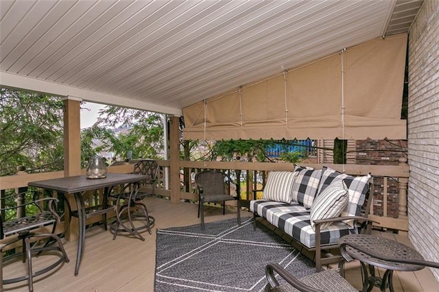 view of patio / terrace featuring an outdoor hangout area