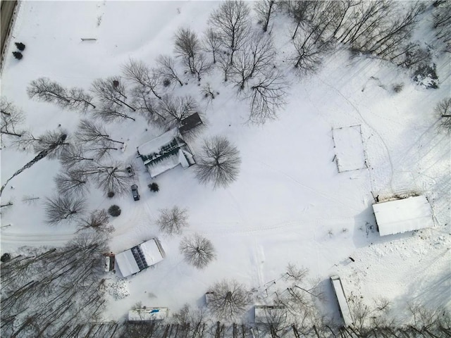 view of snowy aerial view