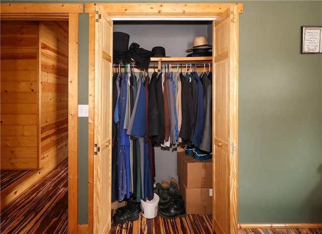 closet featuring a sauna