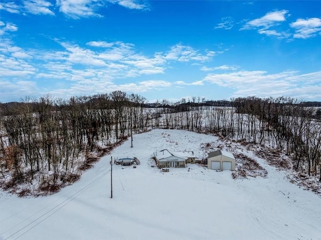 view of snowy yard