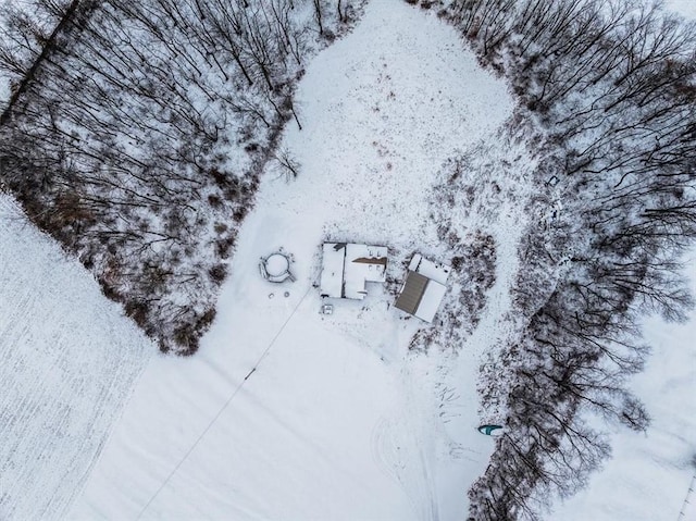 view of snowy aerial view