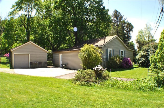 1496 Methodist Rd, Salem Twp Mer, PA 16125 - view of front of property with a garage, an outdoor structure, and a front lawn