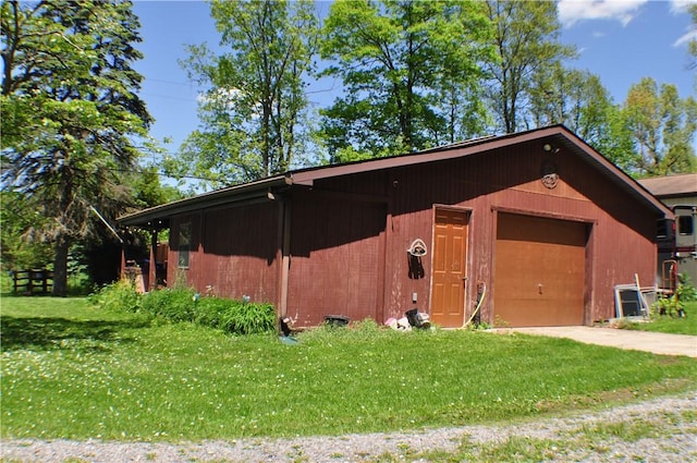 1496 Methodist Rd, Salem Twp Mer, PA 16125 - view of front of property with driveway, a front lawn, a garage, and an outdoor structure
