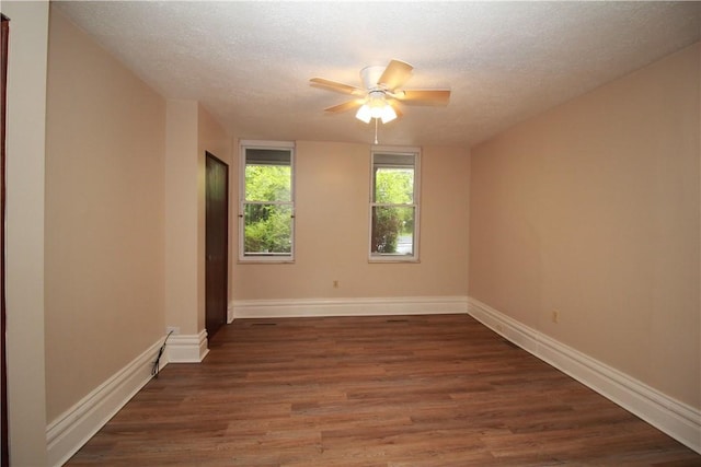 754 N Sheridan Ave, Highland Park, PA 15206 - empty room featuring wood finished floors, ceiling fan, and a textured ceiling