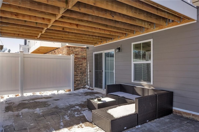 view of patio / terrace with fence