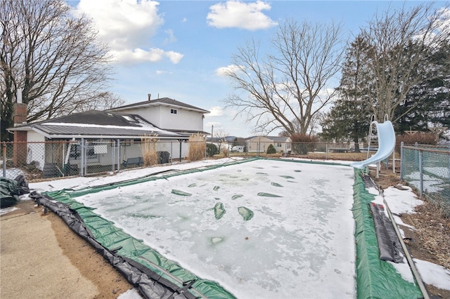 exterior space featuring fence