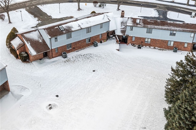 view of snowy aerial view