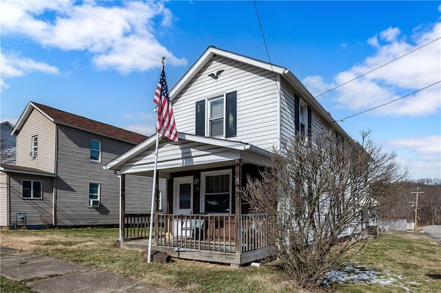 traditional home with a porch