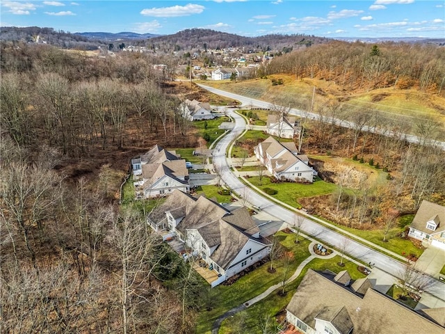 bird's eye view with a residential view