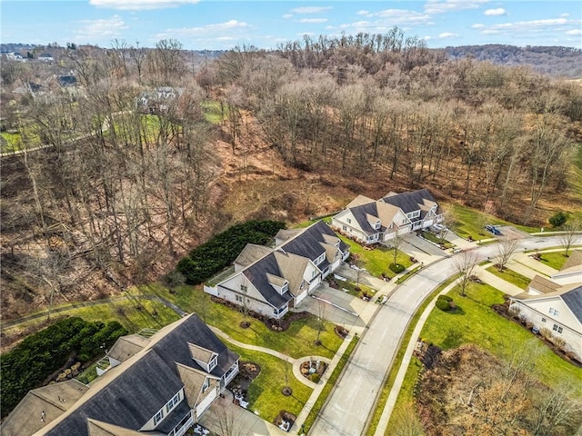 drone / aerial view with a residential view