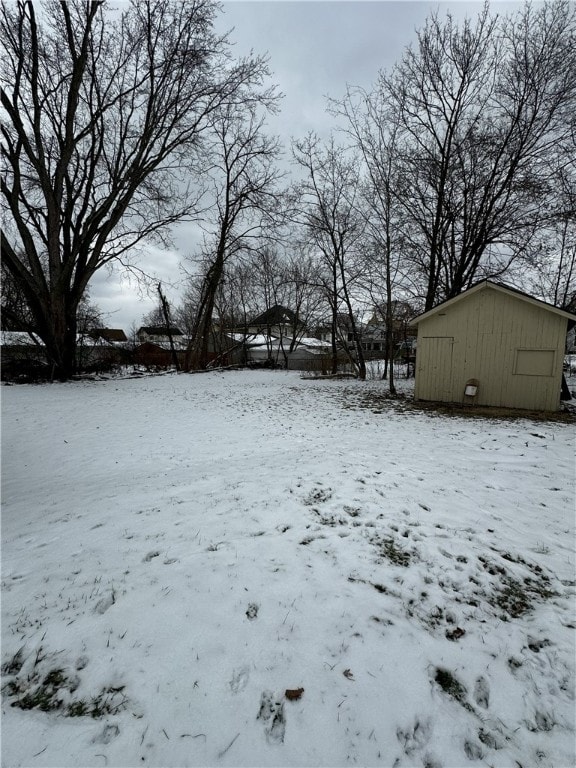 view of snowy yard